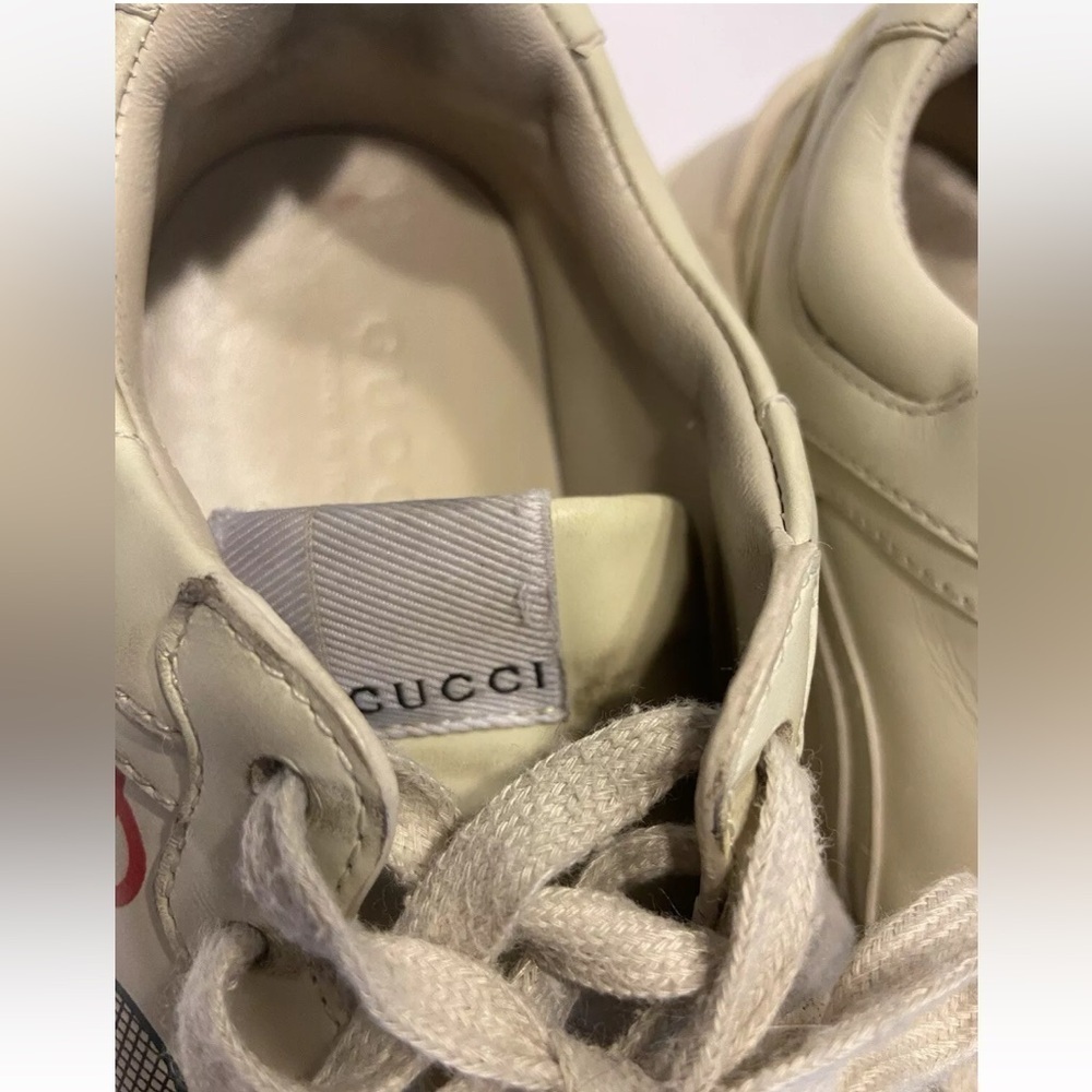 Gucci Women Auth 6 US 36 EU Rhyton Vintage Logo Tennis Leather Sneakers Shoes - Picture 12 of 14